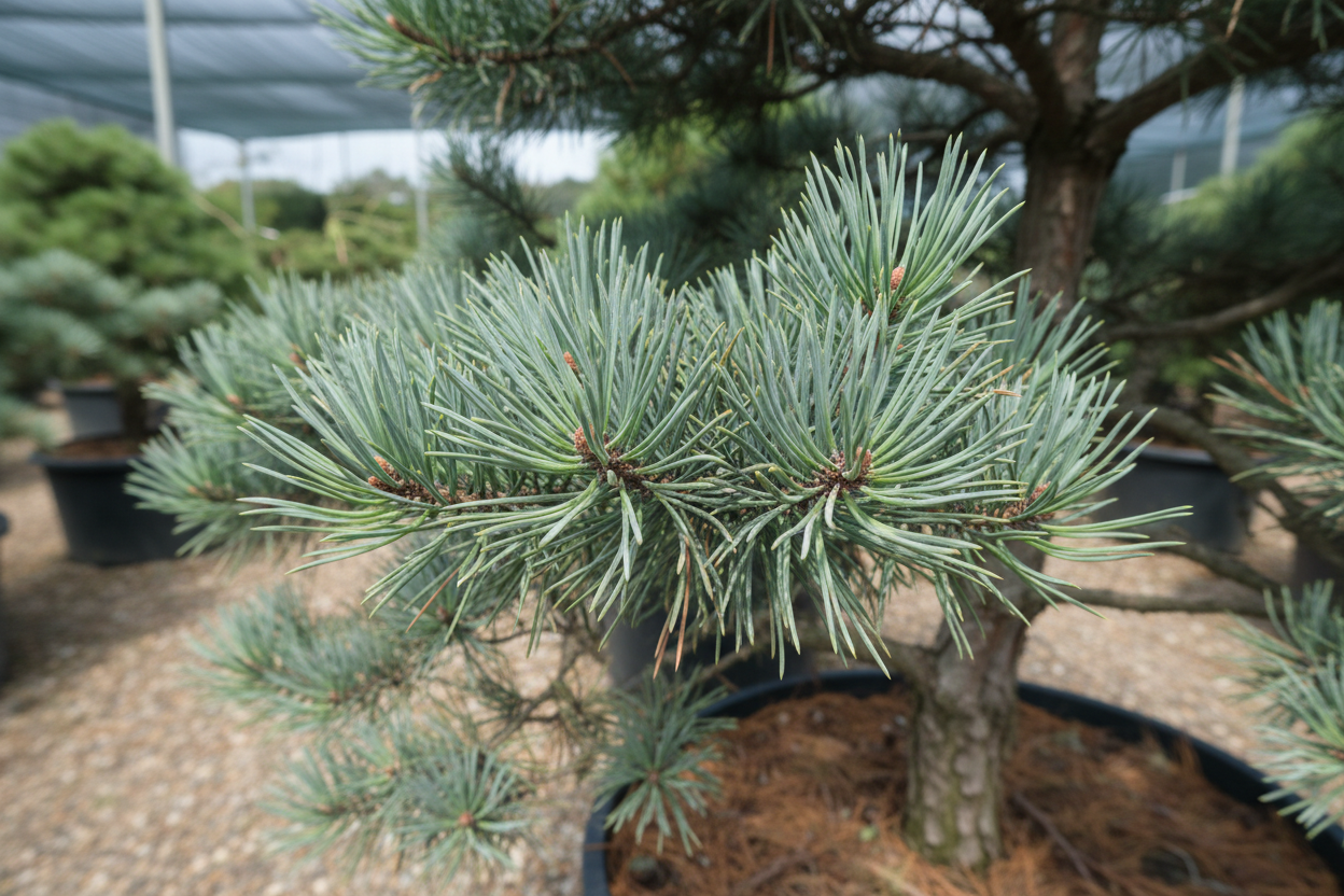 Blaue Mädchenkiefer Negishi - Nadeldetail