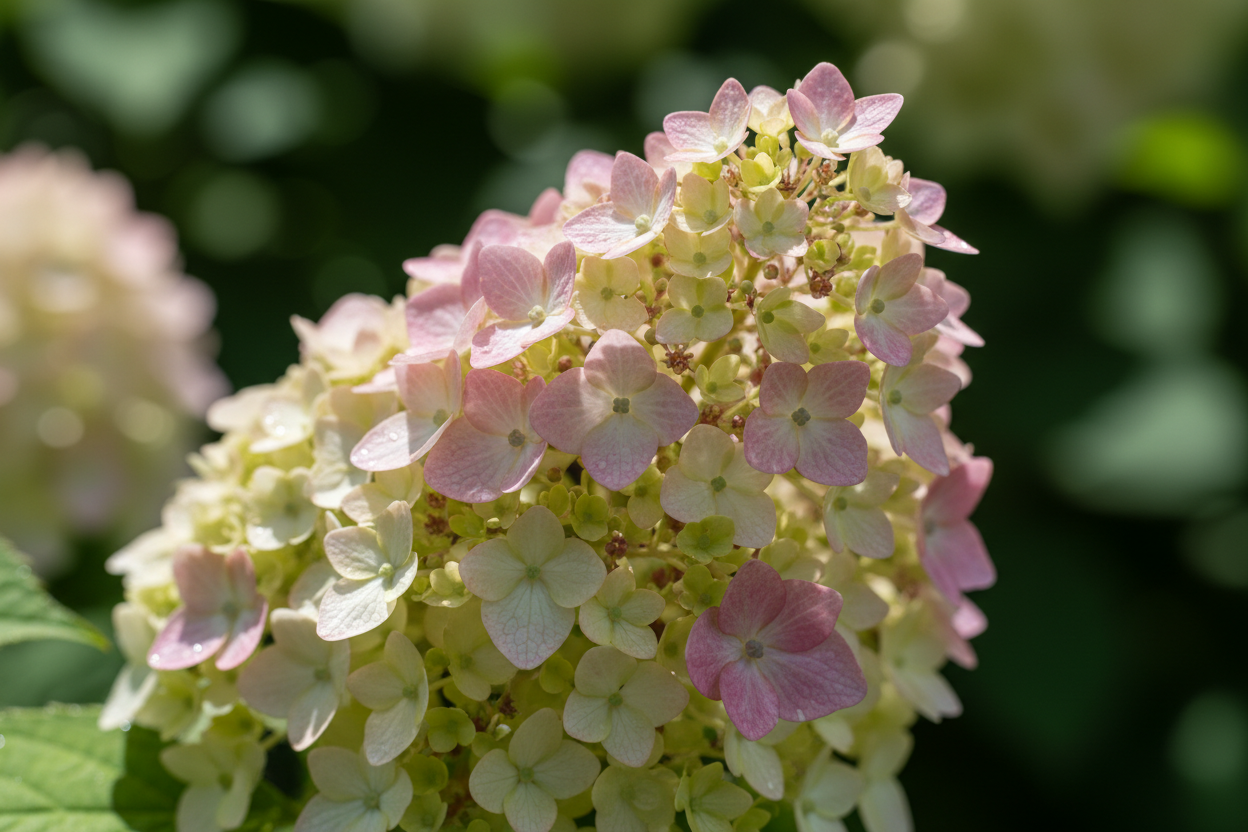 Bodendecker-Rispenhortensie Groundbreaker Blush - Blütendetail