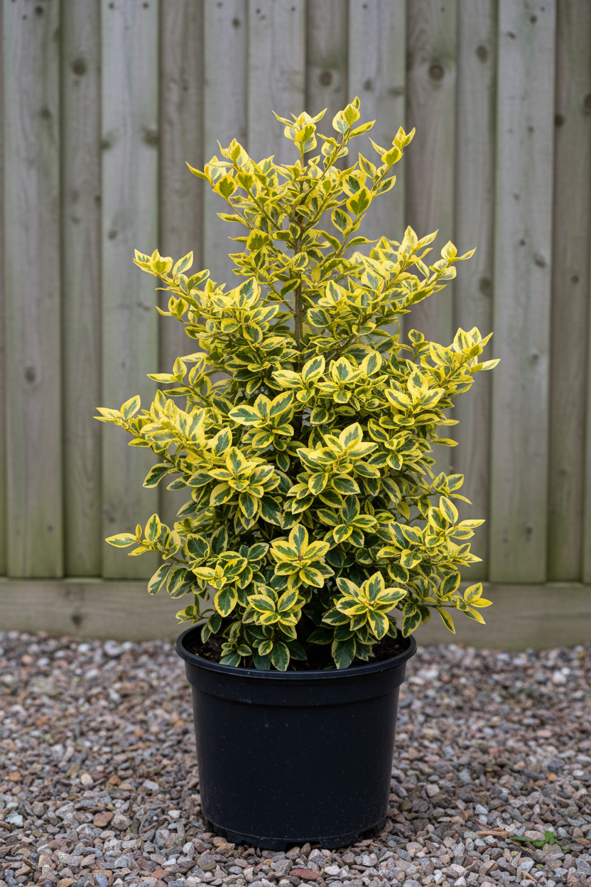 Japanspindel Aureopictus gelbgrün panaschiert immergrün Sichtschutz Malsch Baden-Baden - Gesamtansicht