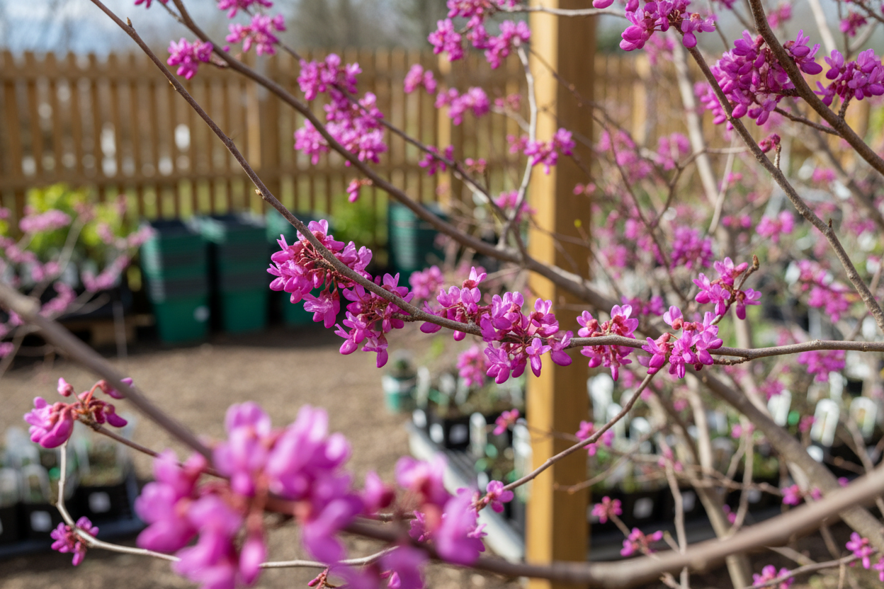 Judasbaum canadensis rosa Blüten Frühjahr Zierbaum Malsch Durmersheim Baumschule