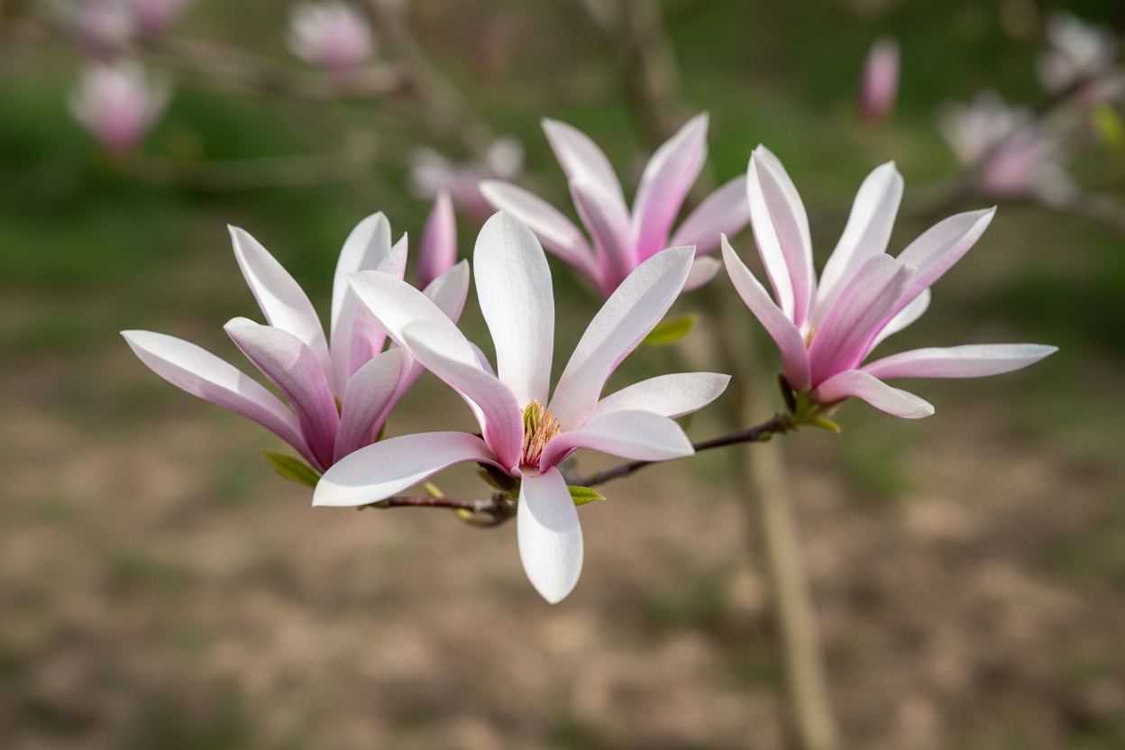Magnolie Leonard Messel rosa Blüten Frühjahr Zierbaum Malsch Muggensturm Baumschule