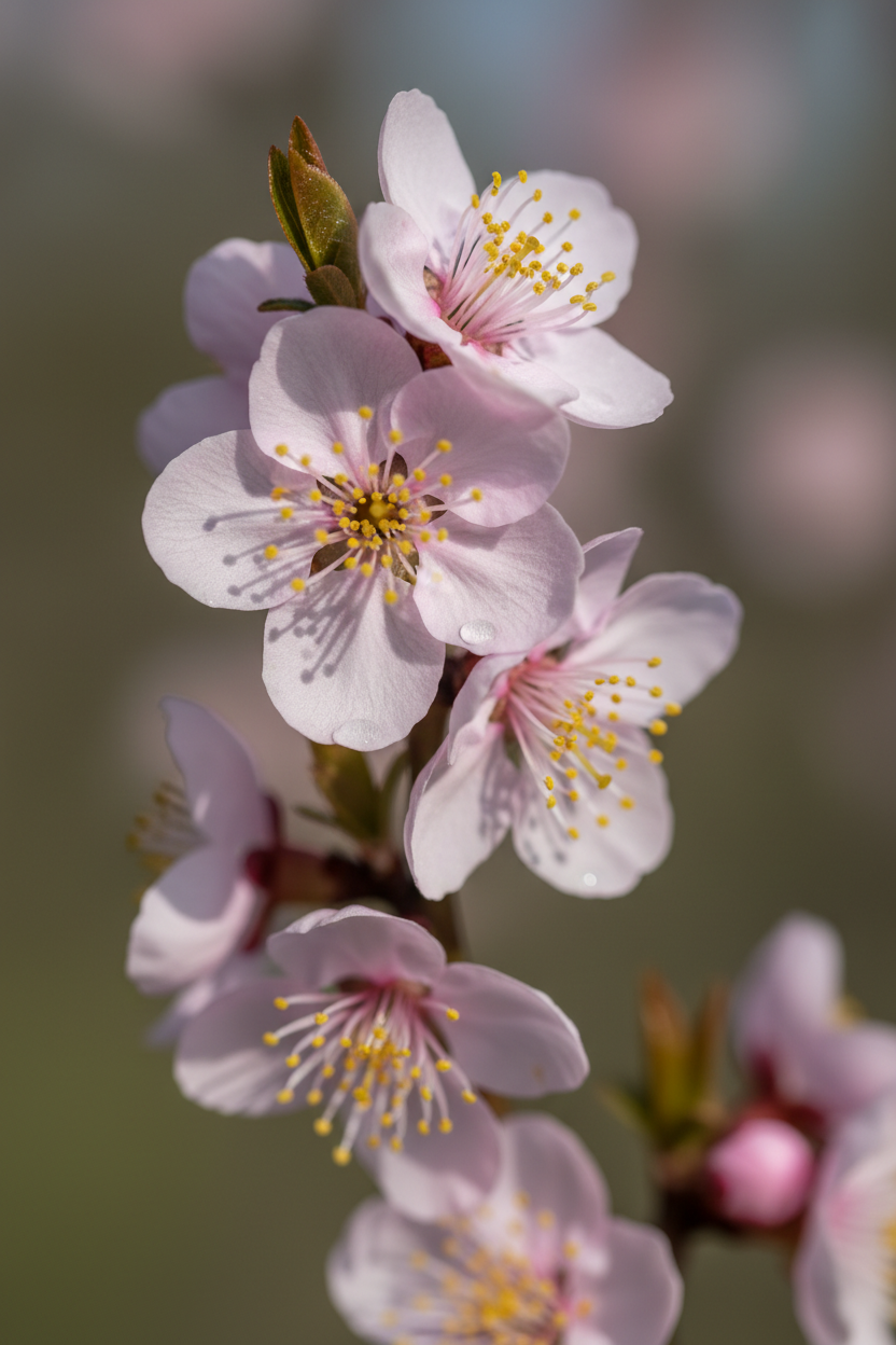 Zierpflaume Trailblazer Blüten Detail Malsch