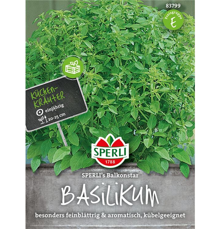 BIO 120 Basilikum Samen basilicum  Kräuter Saatgut Küchenkräuter