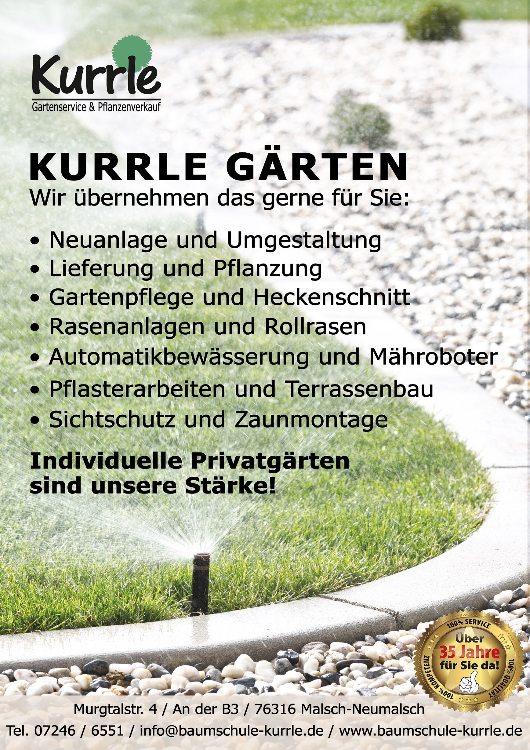 Kostenvoranschlag für Gartengestaltung oder Gartenpflege - Termin in Ihrem Garten