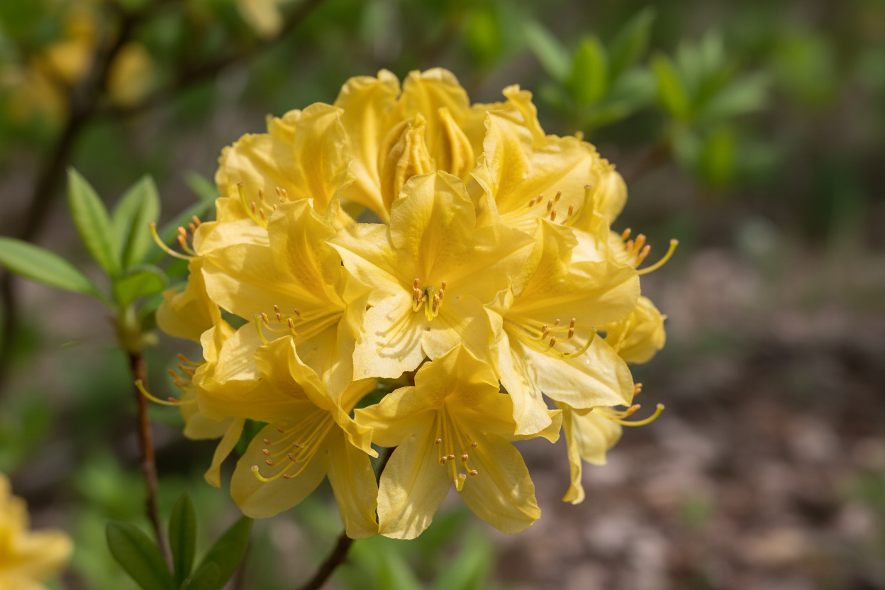 Azalee luteum gelb duftend Frühjahr laubabwerfend Malsch Durmersheim Baumschule