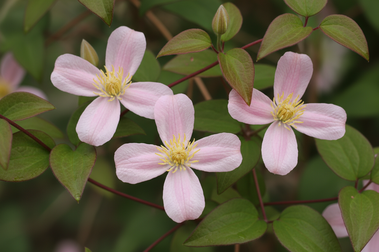 Berg-Waldrebe Rubens - Blütendetail