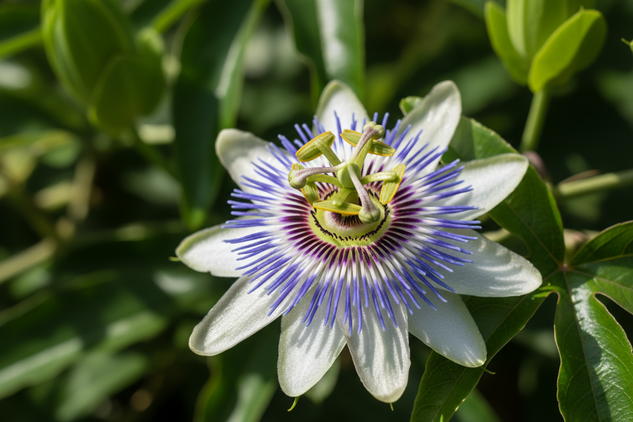 Blaue Passionsblume - Blütendetail