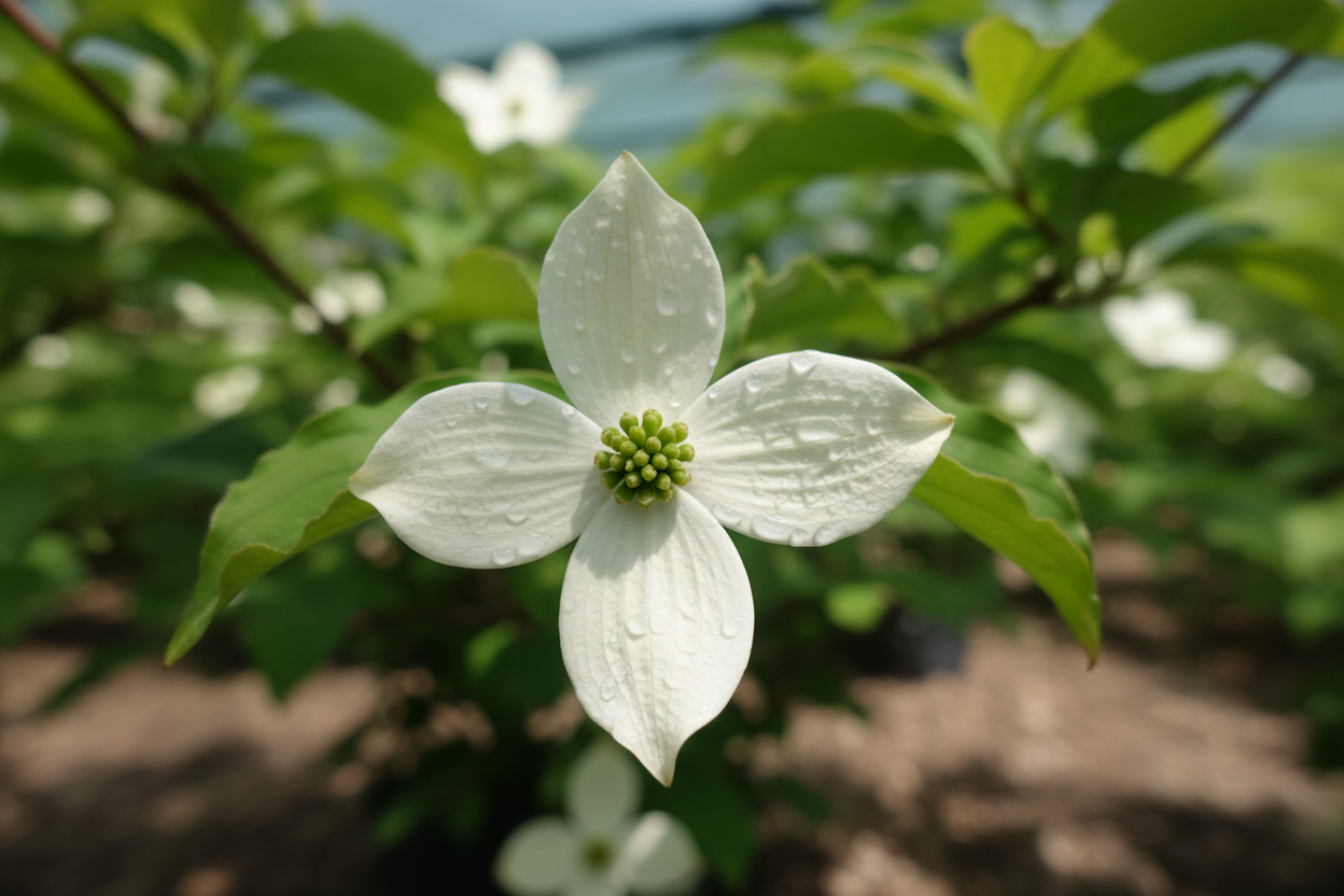 Blumen-Hartriegel China Girl weiße Blüten Frühjahr Zierbaum Malsch Durmersheim Baumschule