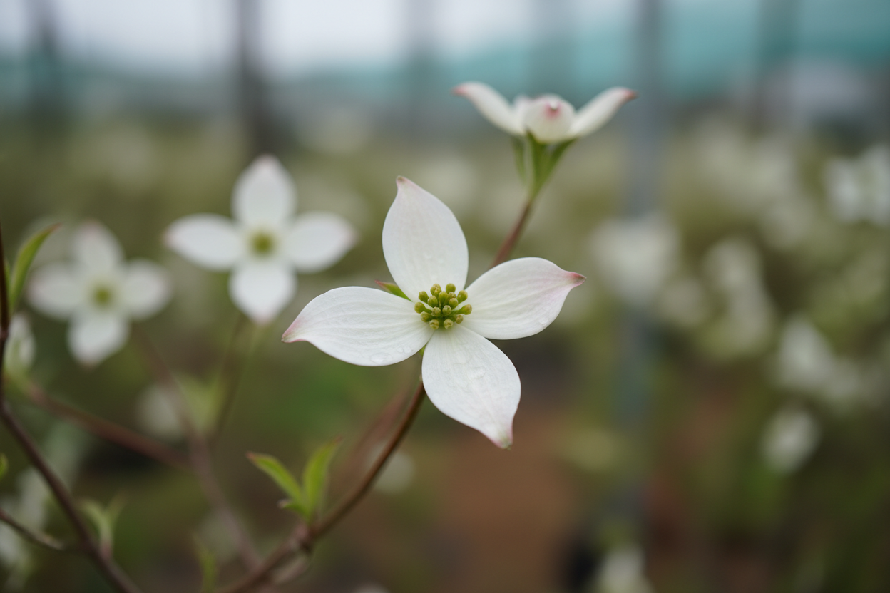 Blumen-Hartriegel kousa weiße Blüten Frühjahr Zierbaum Malsch Karlsruhe Baumschule