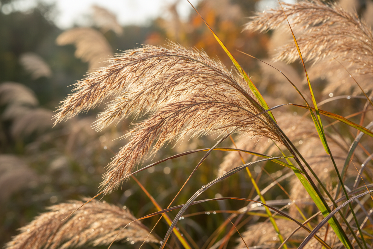 Chinaschilf Ferner Osten Halme Ähren Baumschule Kurrle - Detail