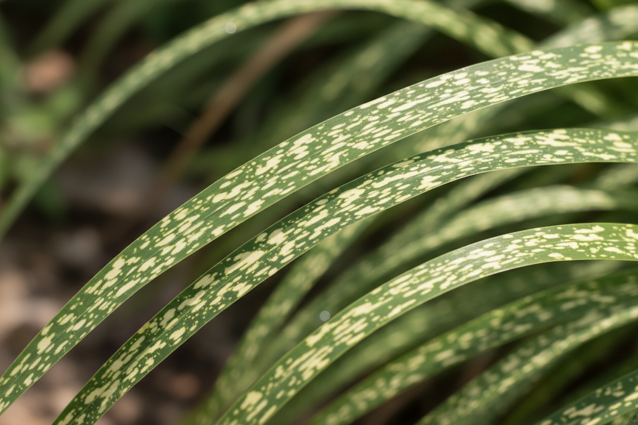 Chinaschilf Little Zebra gelbe Punkte Rastatt - Detail