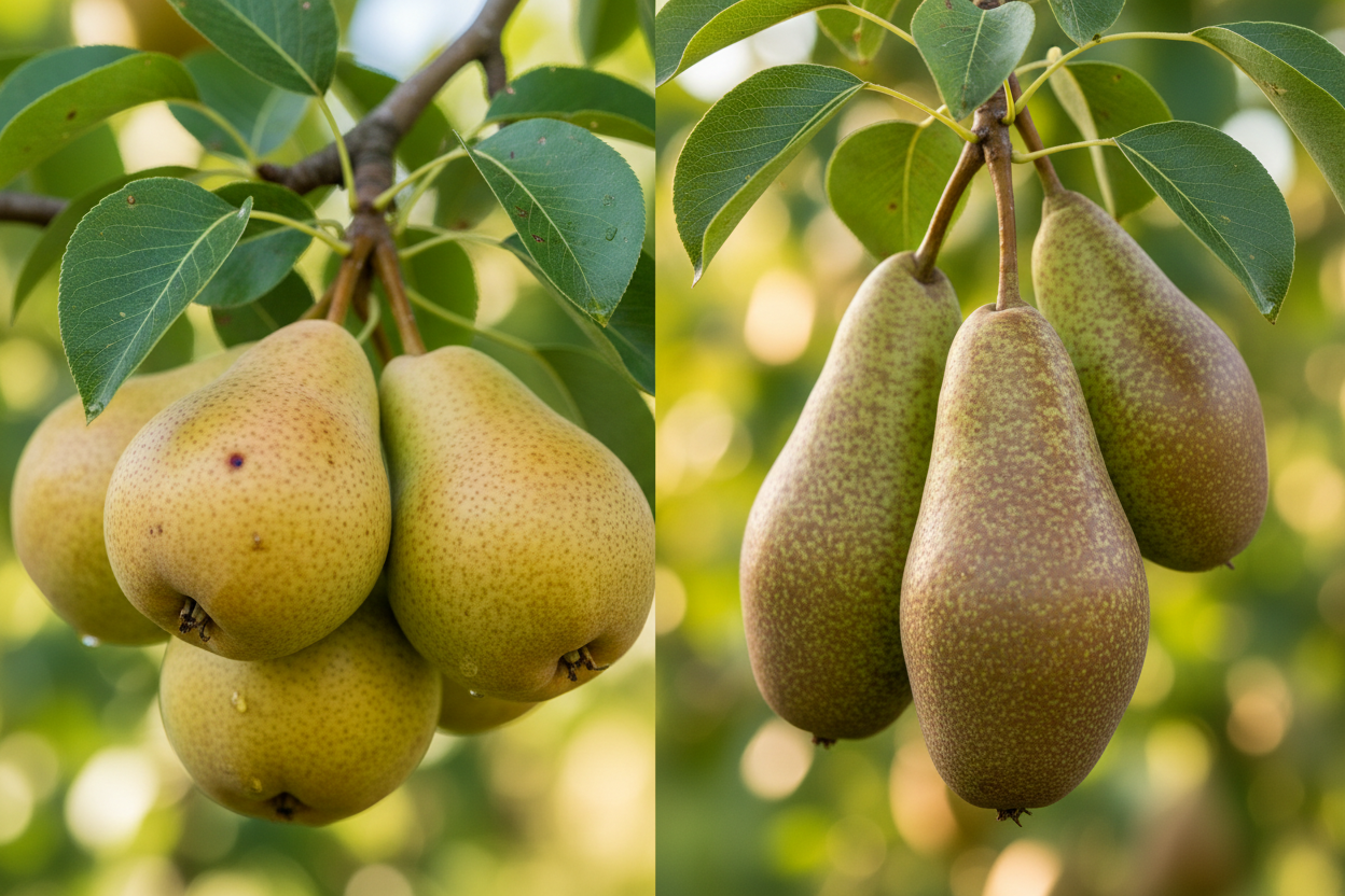 Duo Birne - Fruchtdetail beider Sorten