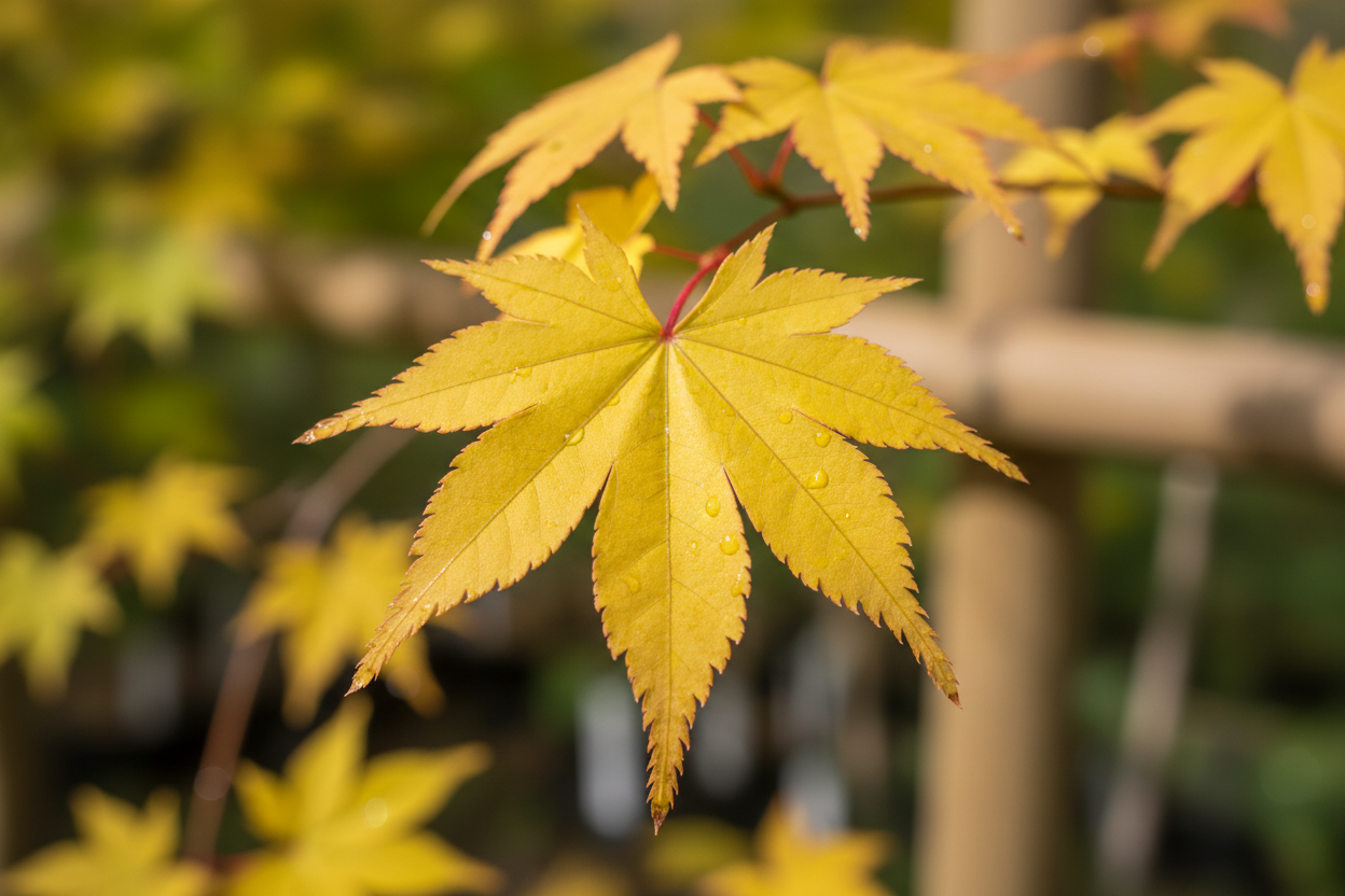 Goldahorn Aureum goldgelbe Blätter Fächerahorn Zierbaum Malsch Rastatt Baumschule