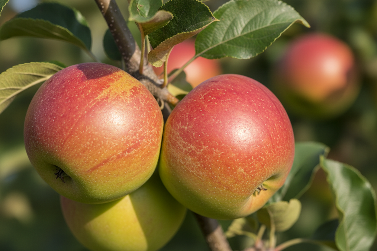 Herbstapfel 'Alkmene' - Fruchtdetail