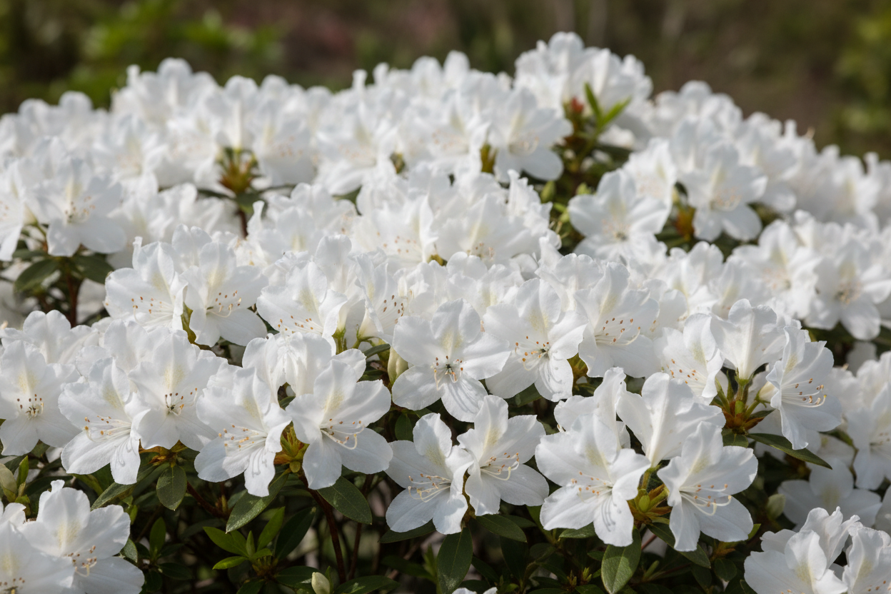 Japanische Azalee 'Maischnee' - Blütendetail