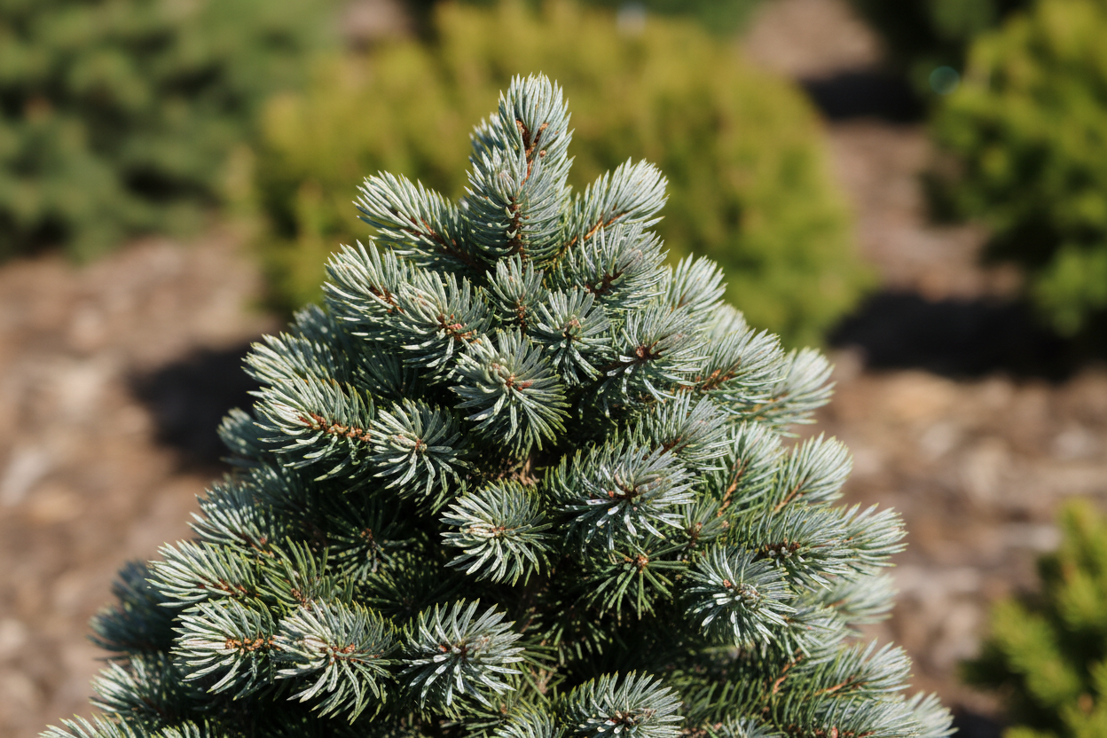 Kegelfichte Nana kompakt dunkelgrün Zwergkonifere Malsch Ettlingen Baumschule