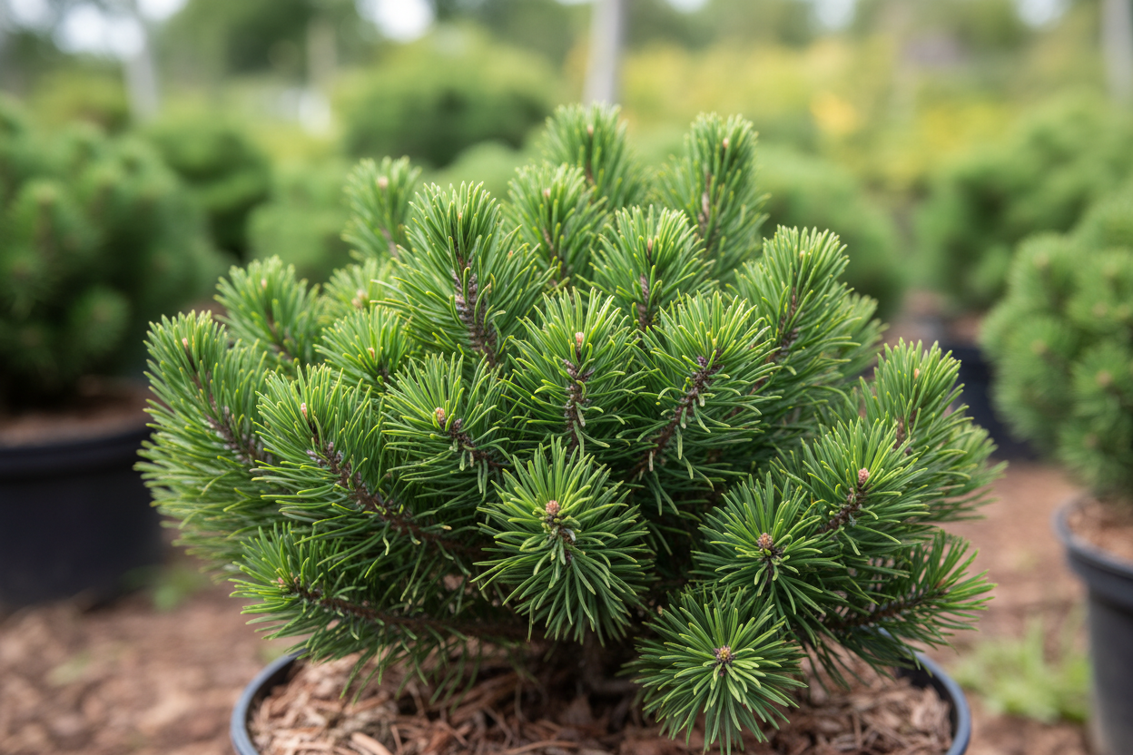 Krummholz-Kiefer dunkelgrün kompakt Zwergkiefer Konifere Malsch Rastatt Baumschule