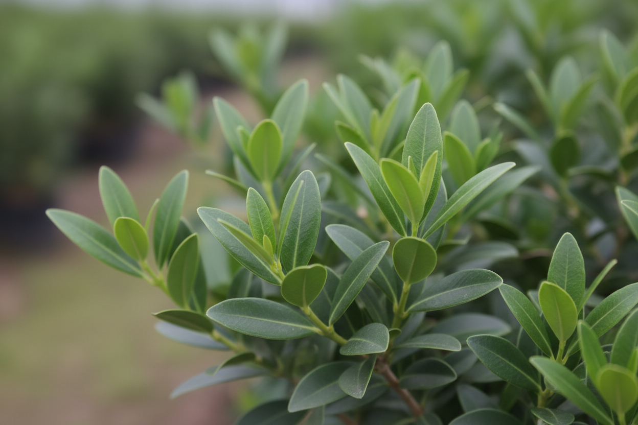 Liguster Texanum kompakt immergrün Hecke winterhart Malsch Muggensturm Baumschule