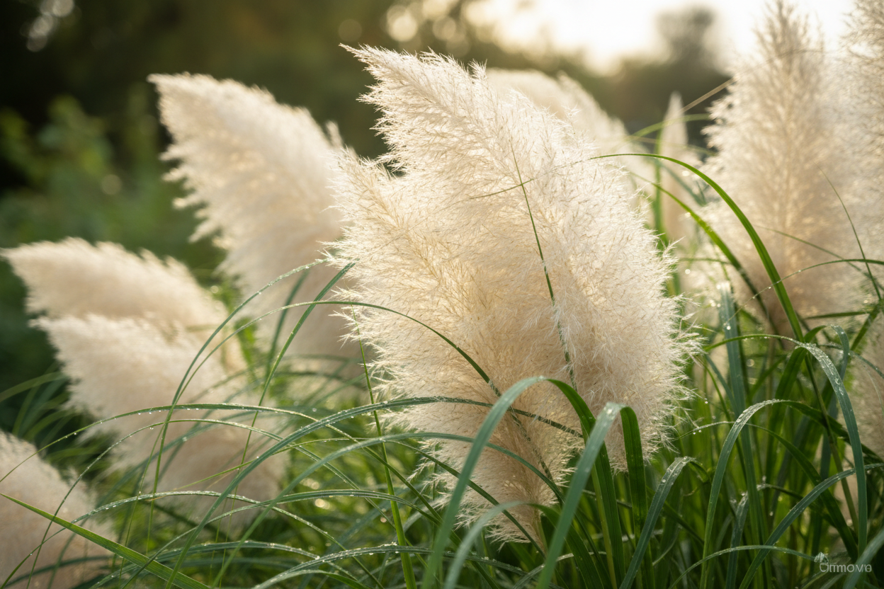 Pampasgras Comet weiße Wedel Baumschule Kurrle - Detail