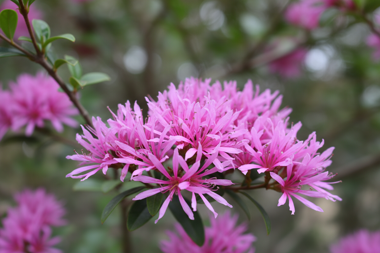 Riemenblume rosa Blüten Frühjahr immergrün exotisch Malsch Durmersheim Baumschule