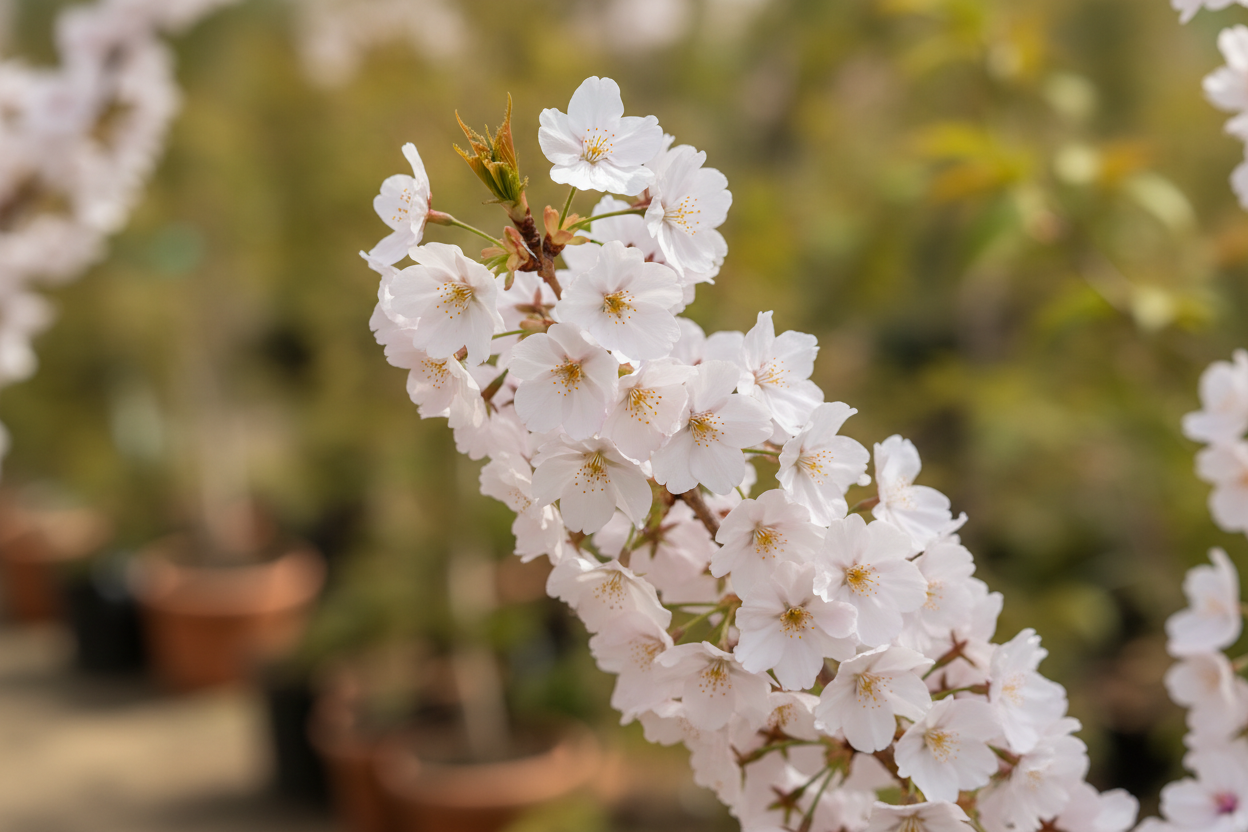 Säulenkirsche Amanogawa rosa Blüten säulenförmig Frühjahr Malsch Rastatt Baumschule