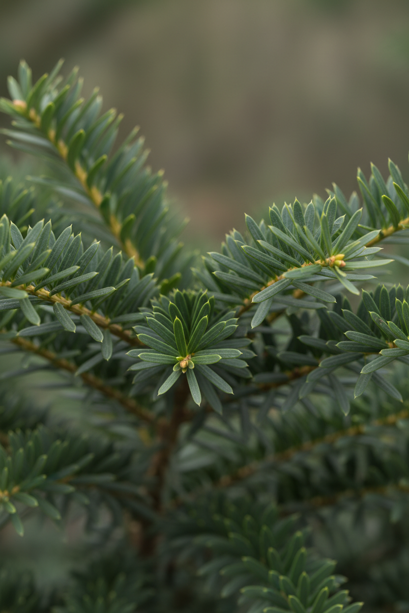 Schmale Säuleneibe Fastigiata Robusta Nadeln Detail Malsch