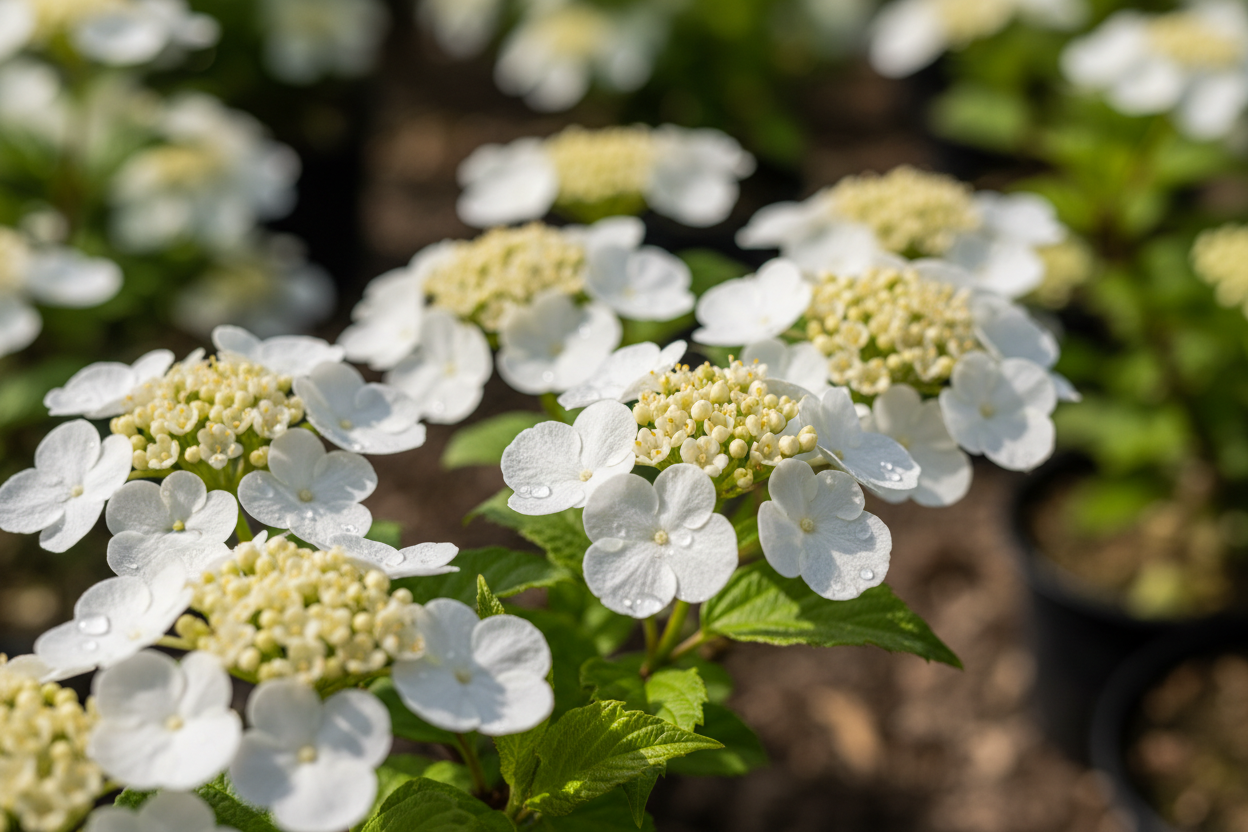Schneeball Opening Day weiße Blüten Frühjahr Etagen Malsch Durmersheim Baumschule