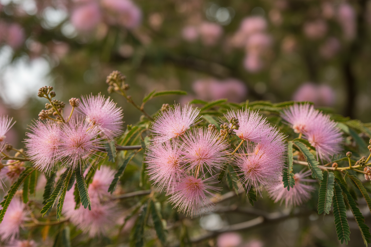 Seidenbaum Ombrella rosa Blüten Schirmkrone Zierbaum Malsch Karlsruhe Baumschule Kurrle