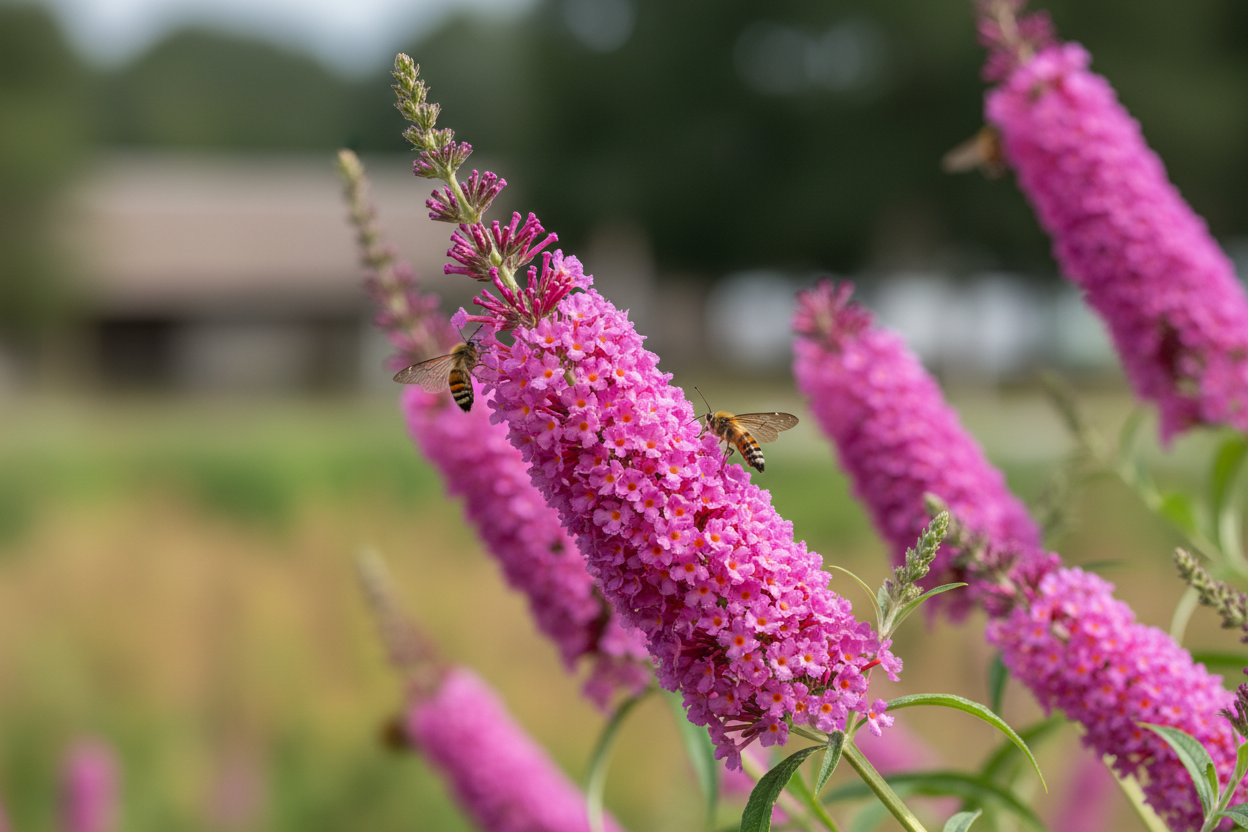 Sommerflieder Pink Delight rosa Blüten Sommer Schmetterlingsmagnet Malsch Muggensturm Baumschule