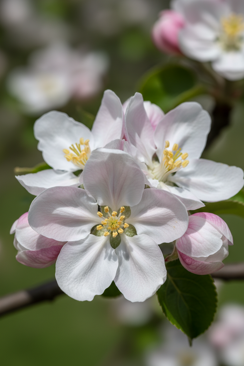 Winterapfel Melrose Blüten Detail Malsch