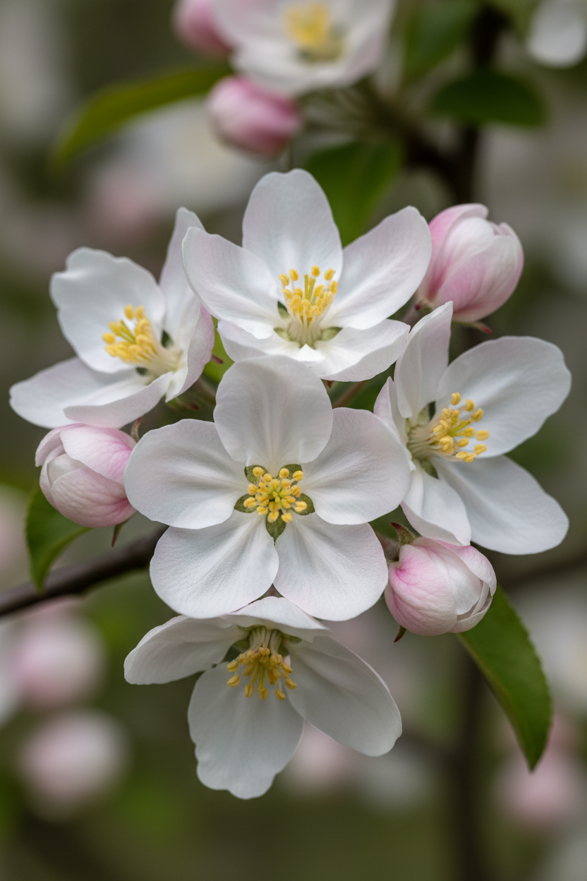 Zierapfel Evereste Blüten Detail Malsch