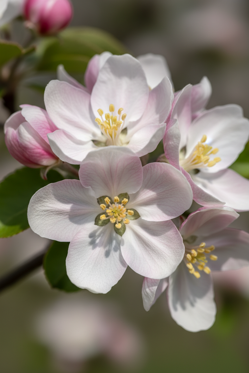 Zierapfel Pom Zai Blüten Detail Malsch