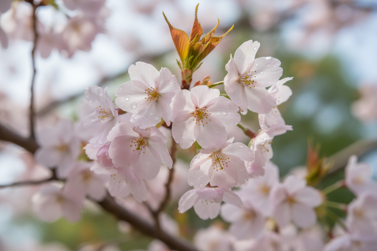 Zierkirsche Accolade rosa Blüten Baumschule Kurrle - Detail