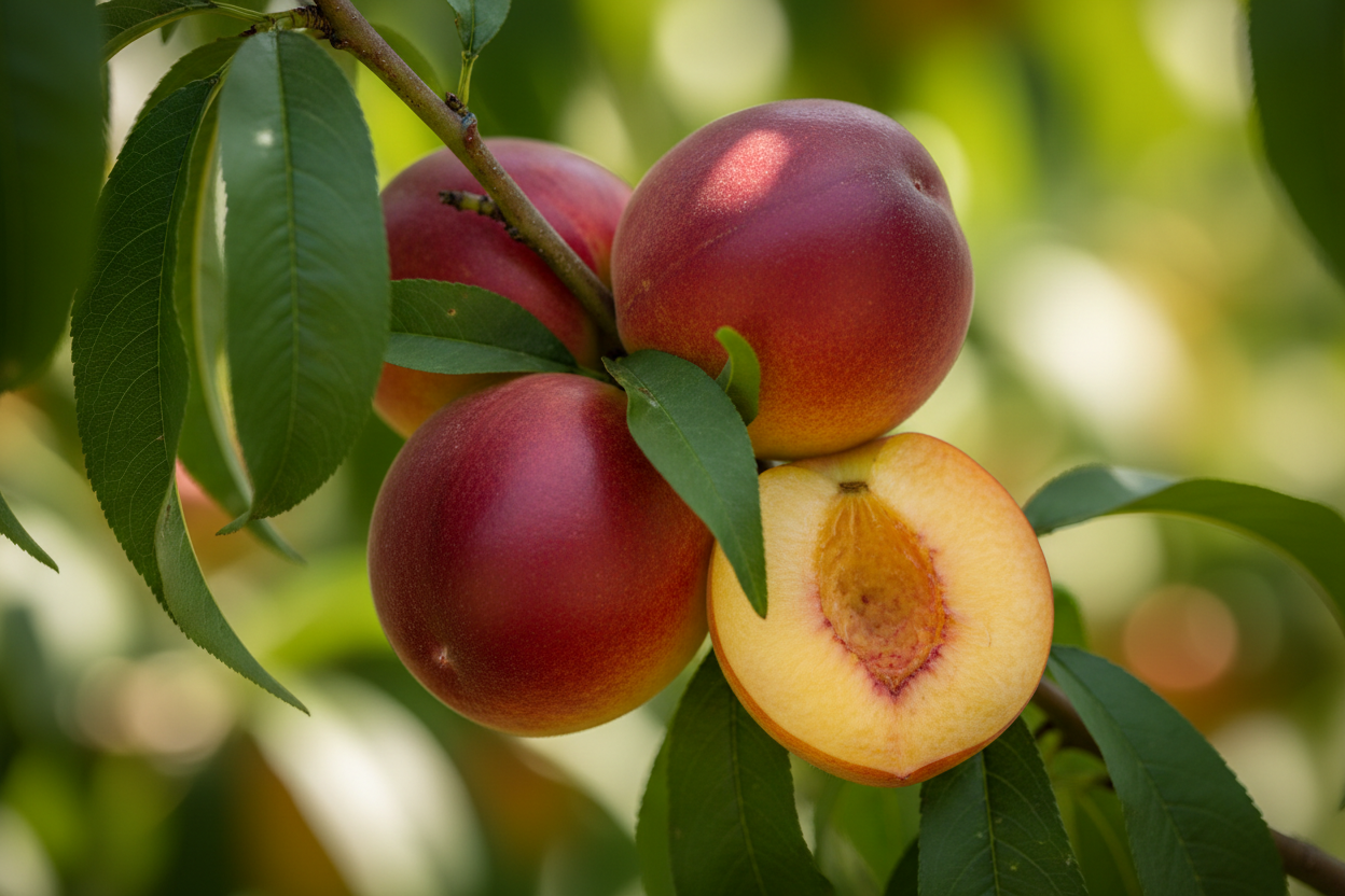 Zwergnektarine 'Didone' - Fruchtdetail