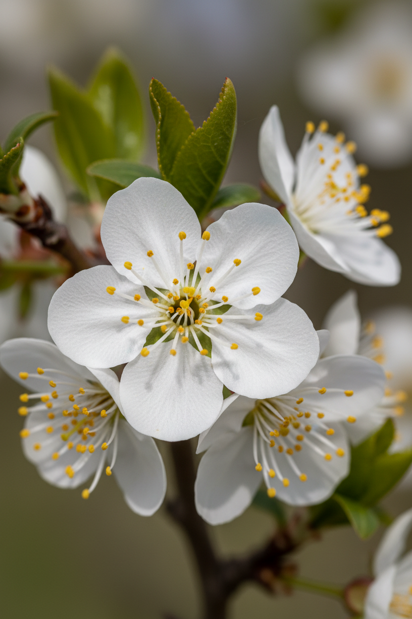Zwetschge Topfive Blüten Detail Malsch
